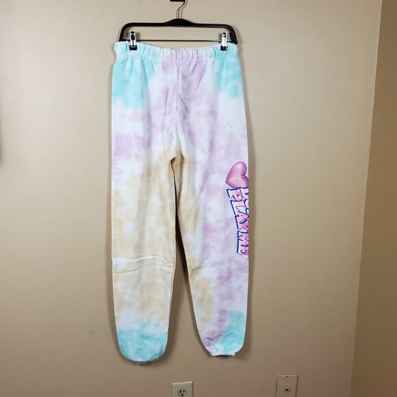 By Samii Ryan Pastel Tie-dye Don't Play Me Sweatpants Joggers Size M - Picture 1 of 7